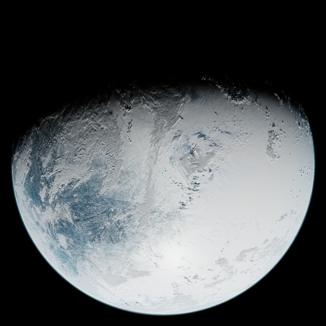 Ice Planet 3D Model – High-Resolution Frozen World Texture, PBR - View 7