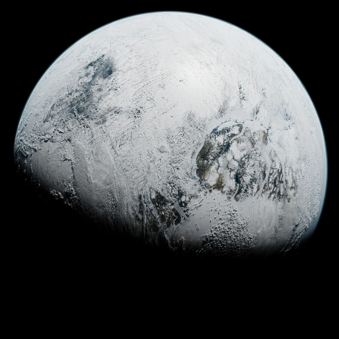 Ice Planet 3D Model – High-Resolution Frozen World Texture, PBR - View 8