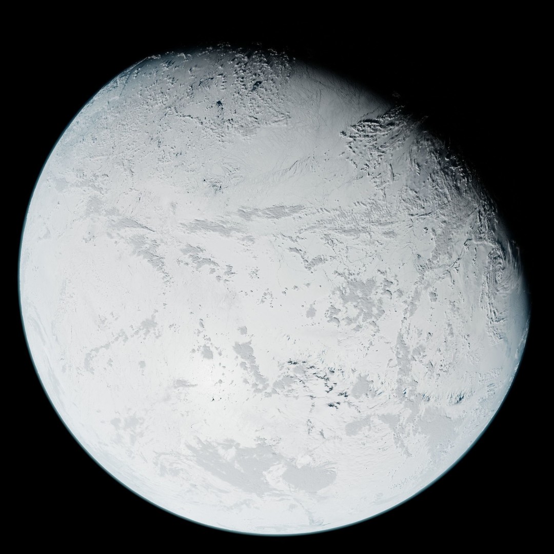 Ice Planet 3D Model – High-Resolution Frozen World Texture, PBR - View 9
