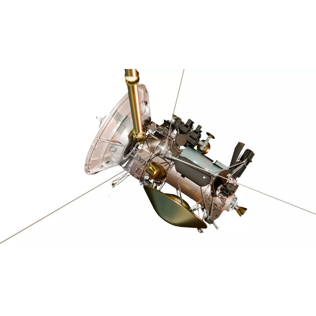 Cassini Spacecraft 3D Model – Detailed Assembly for Space Projects, FBX - View 4