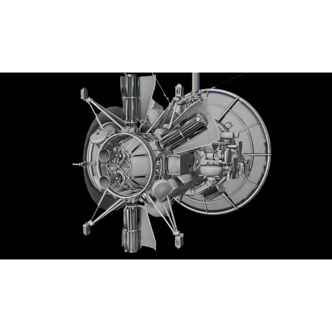 Cassini Spacecraft 3D Model – Detailed Assembly for Space Projects, FBX - View 5