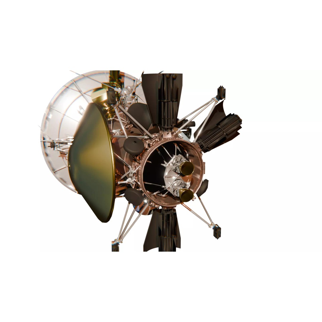 Cassini Spacecraft 3D Model – Detailed Assembly for Space Projects, FBX - View 6