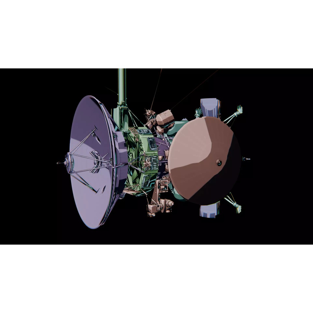 Cassini Spacecraft 3D Model – Detailed Assembly for Space Projects, FBX - View 7