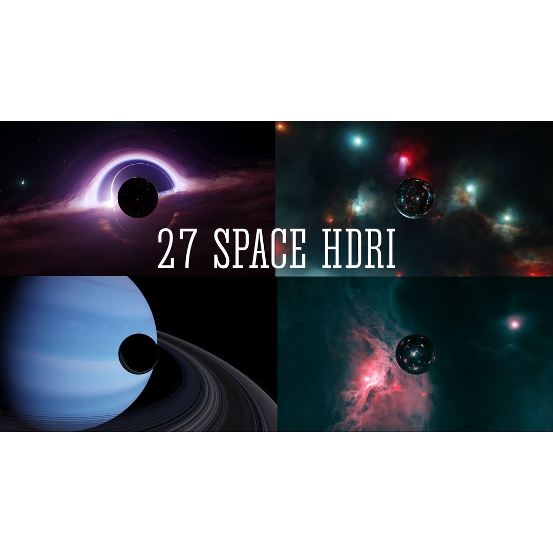 27 Space HDRI 3D Model Pack – Realistic Low Poly Panoramas, HDR - View 3
