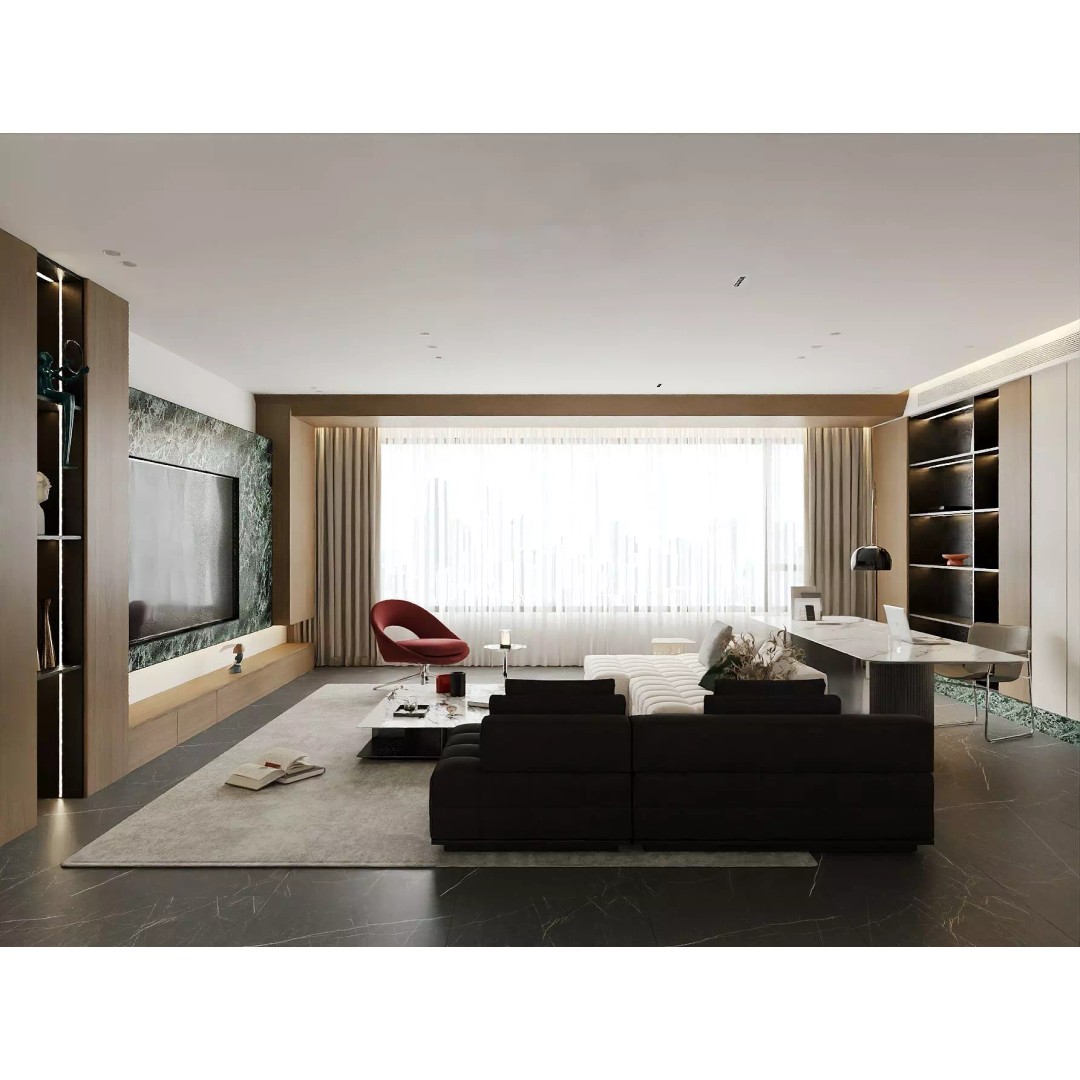 Modern Luxury Dining Space 3D Model – Open Kitchen Island, FBX/OBJ - View 18