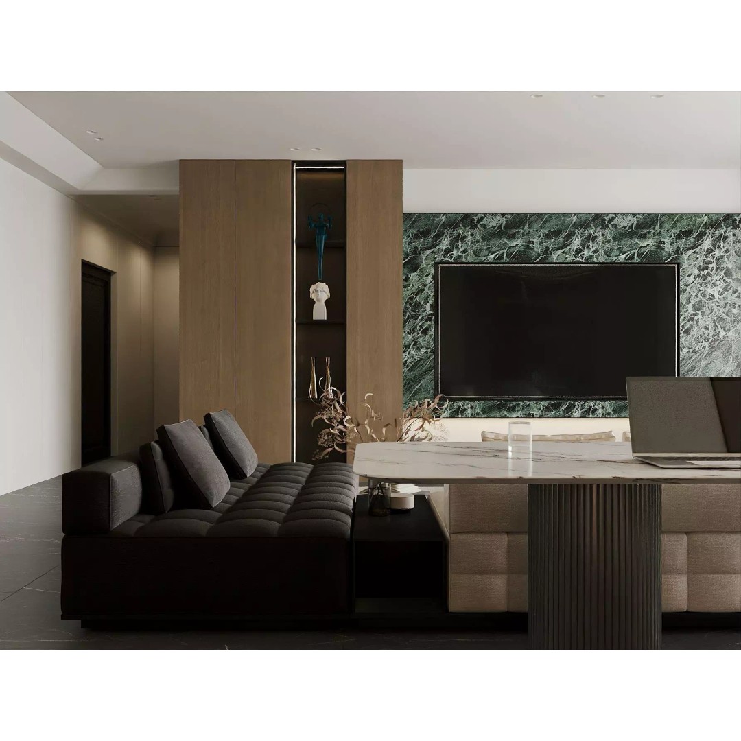 Modern Luxury Dining Space 3D Model – Open Kitchen Island, FBX/OBJ - View 6