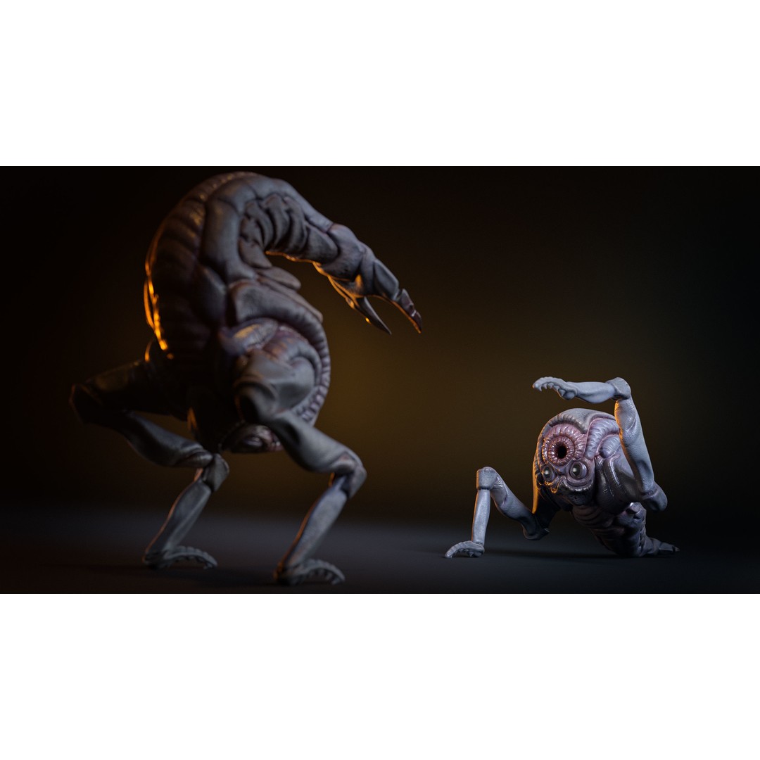Mutant Shrimp 3D Model – Low Poly Animated Character, FBX - View 3