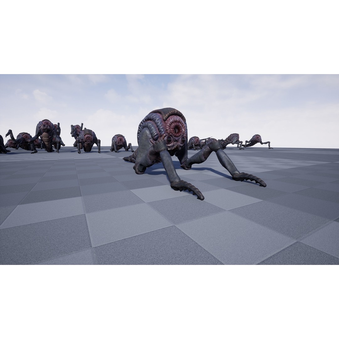 Mutant Shrimp 3D Model – Low Poly Animated Character, FBX - View 7