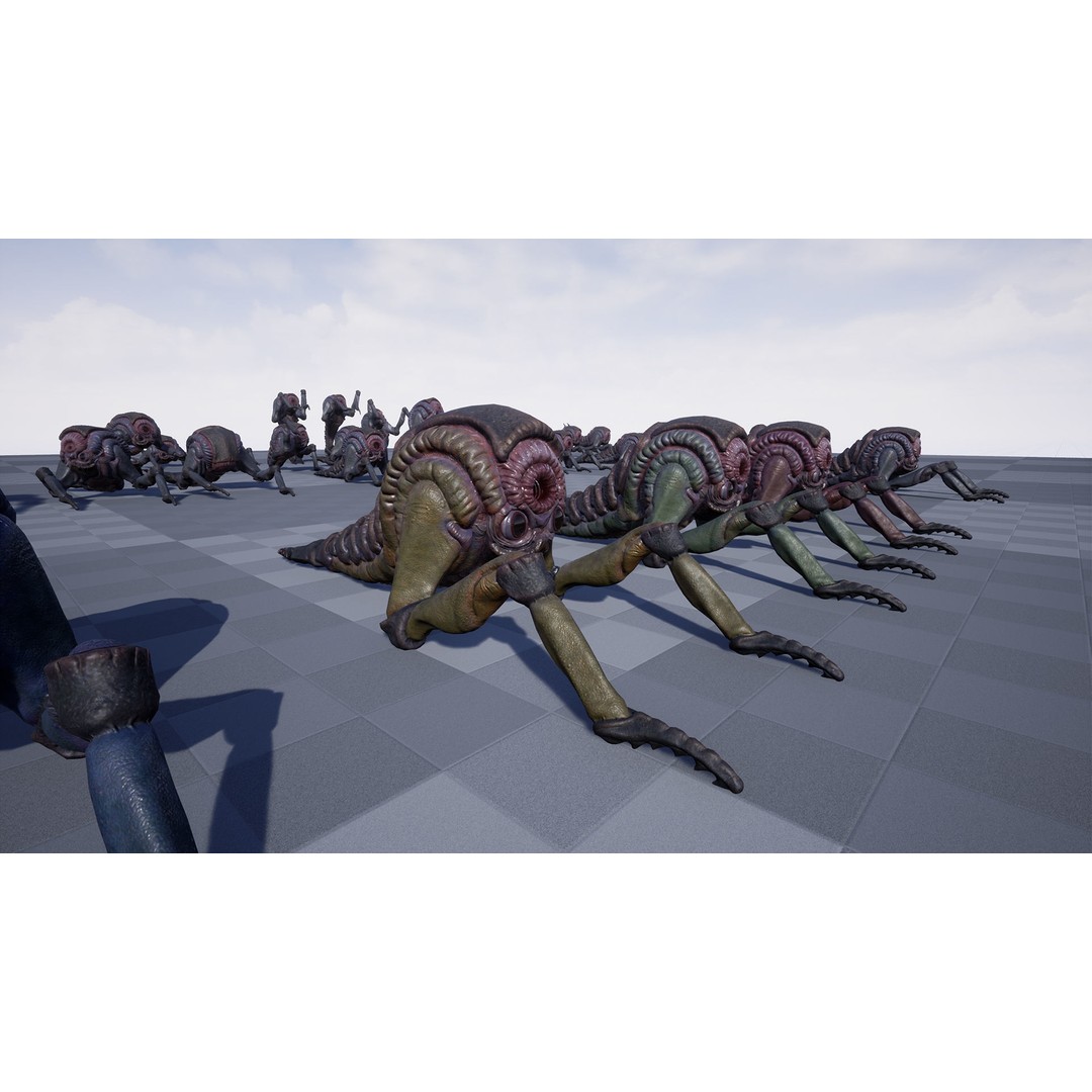 Mutant Shrimp 3D Model – Low Poly Animated Character, FBX - View 8
