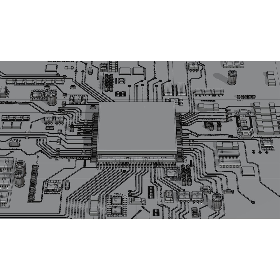 CPU Concept Chip Core 3D Model – High-Quality Animated Asset, Blender, FBX - View 13