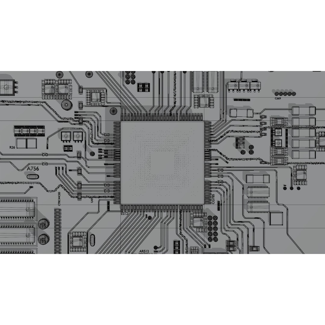 CPU Concept Chip Core 3D Model – High-Quality Animated Asset, Blender, FBX - View 14