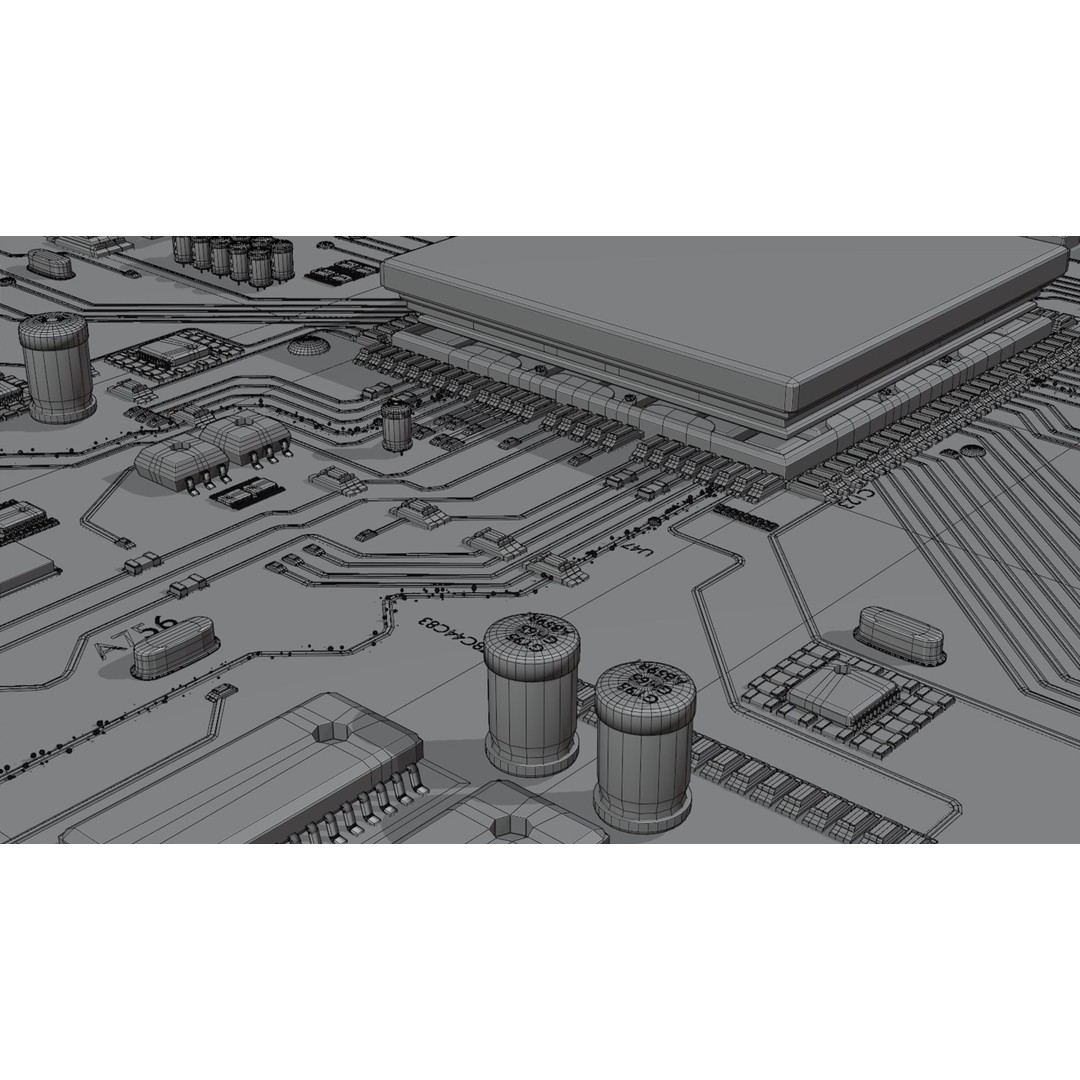 CPU Concept Chip Core 3D Model – High-Quality Animated Asset, Blender, FBX - View 17