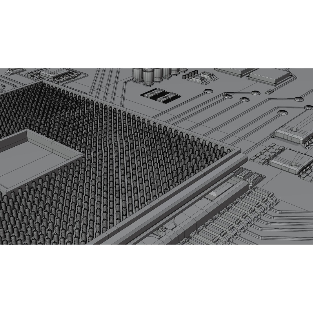 CPU Concept Chip Core 3D Model – High-Quality Animated Asset, Blender, FBX - View 18