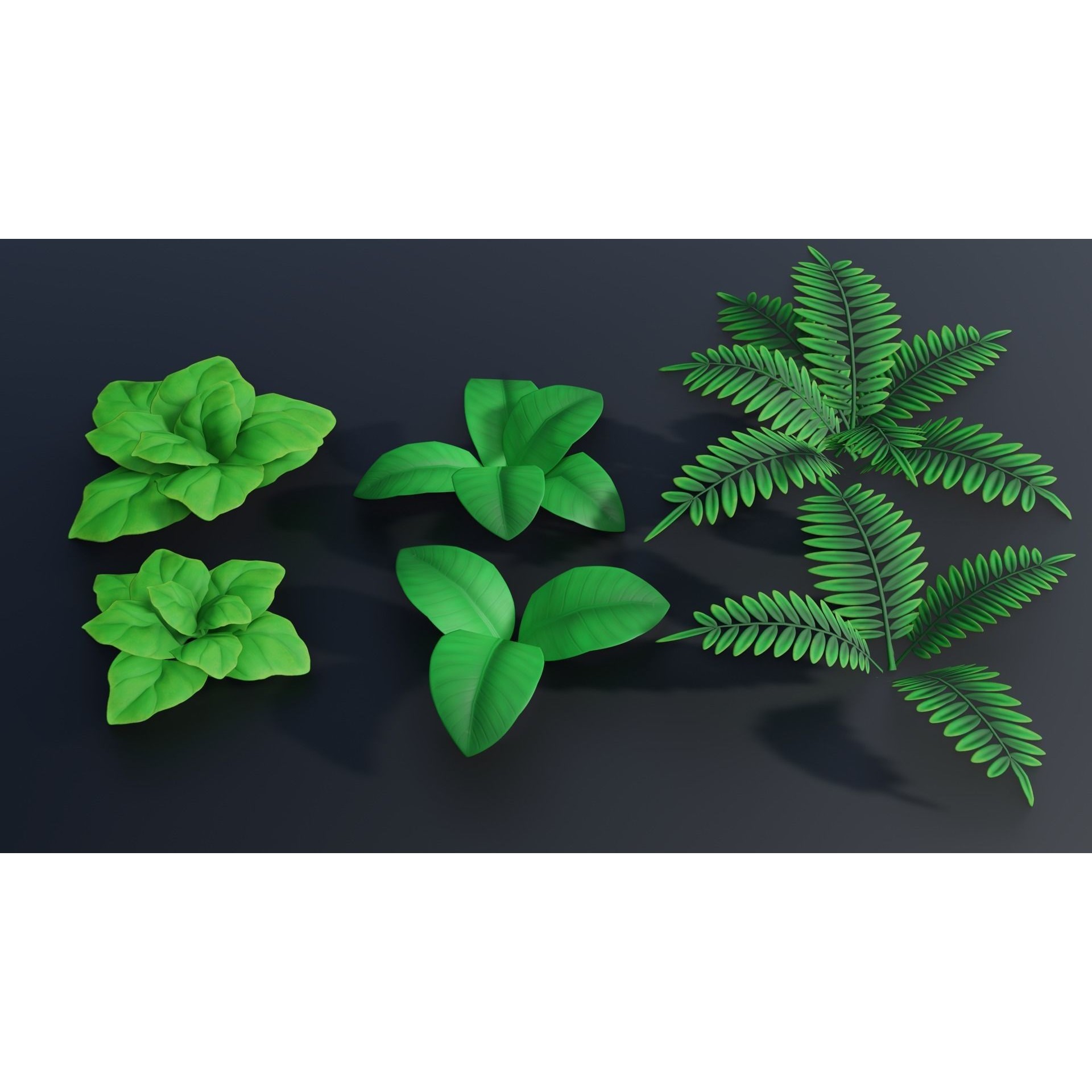 Stylized Plants - Low-Poly Game-Ready 3D Model