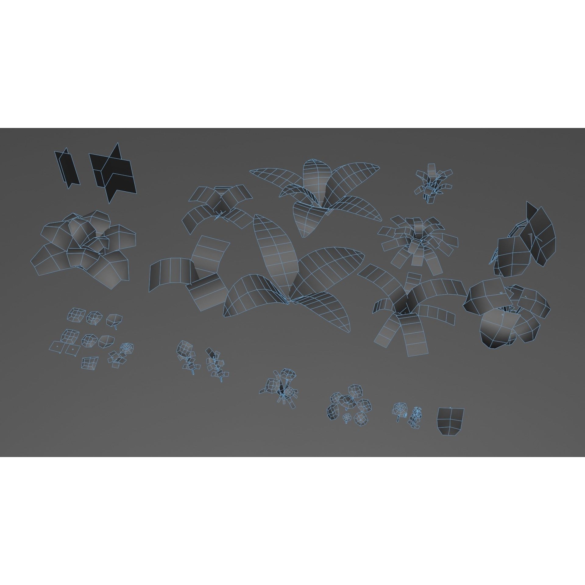Stylized Plants - Low-Poly Game-Ready 3D Model - View 11