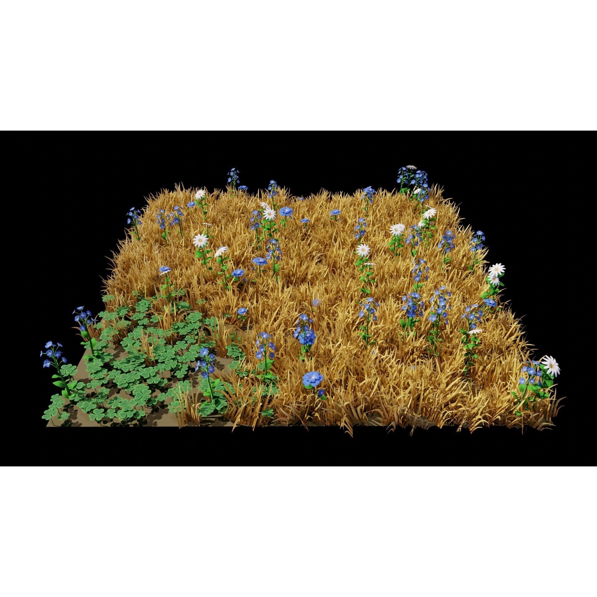 Stylized Plants - Low-Poly Game-Ready 3D Model - View 6