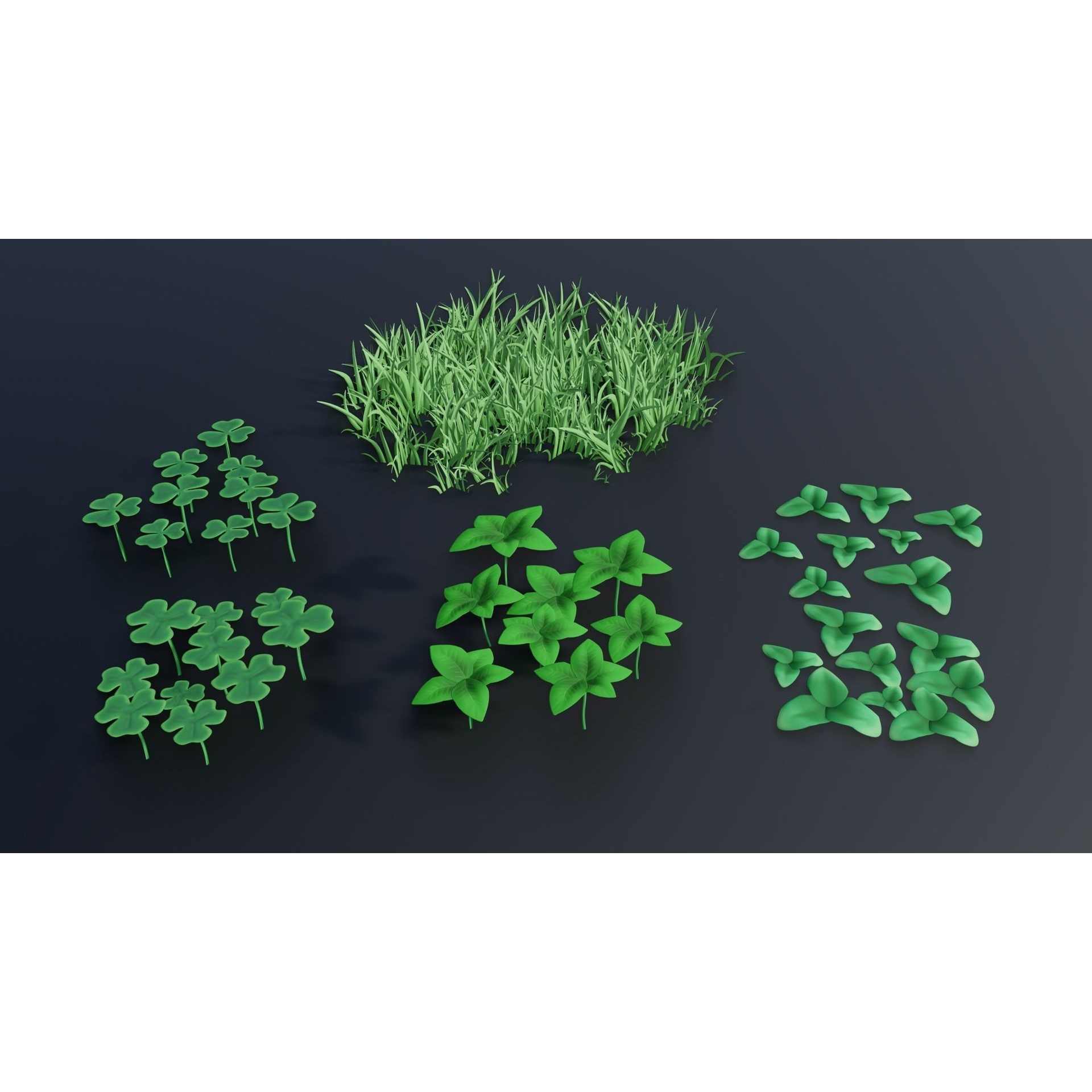 Stylized Plants - Low-Poly Game-Ready 3D Model - View 7
