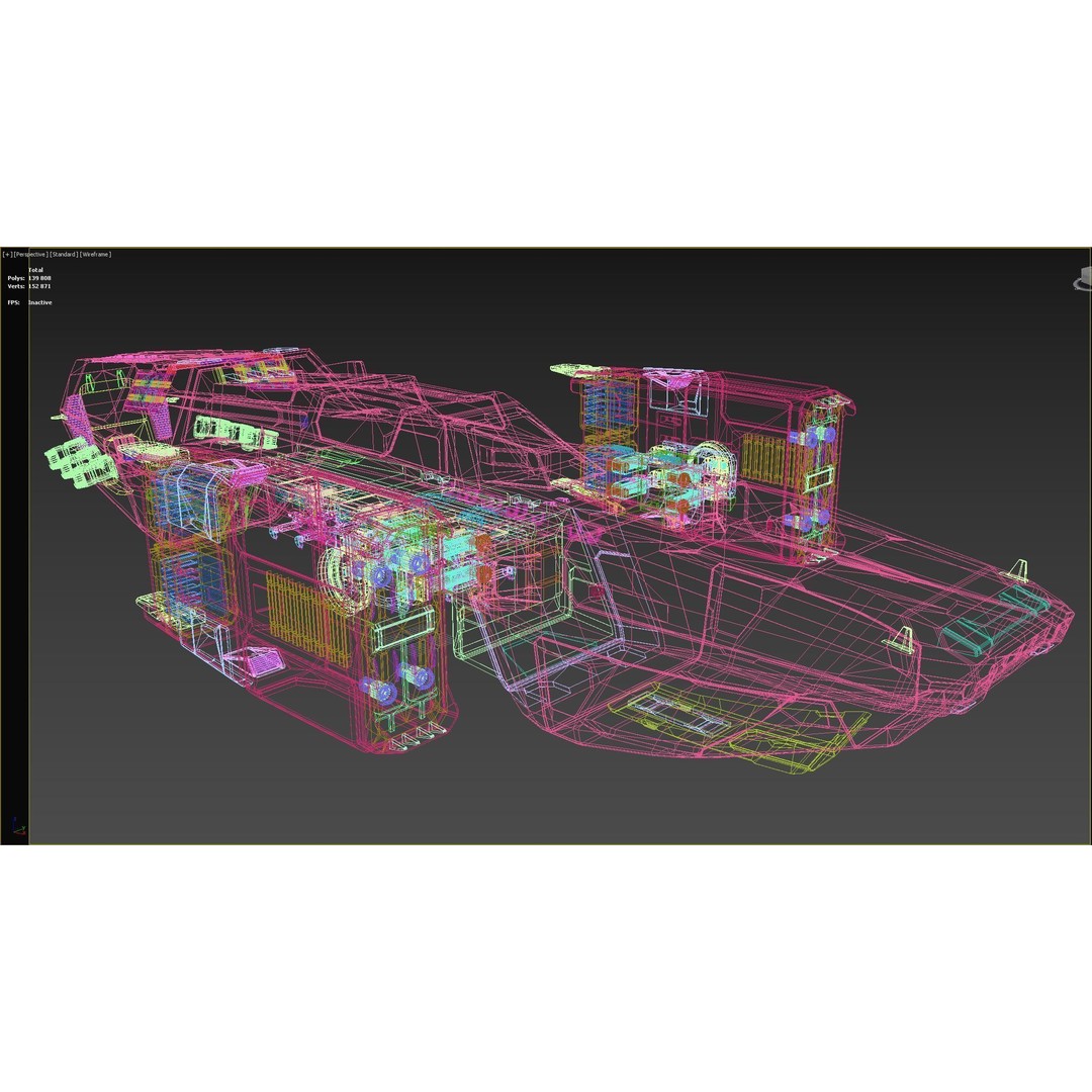 Sci-Fi Cargo Ship 3D Model – Futuristic Space Transport, FBX & OBJ