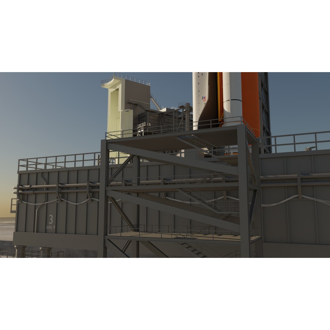 Kennedy Space Center Launch Complex 39-A 3D Model – Low Poly Game Asset, FBX
