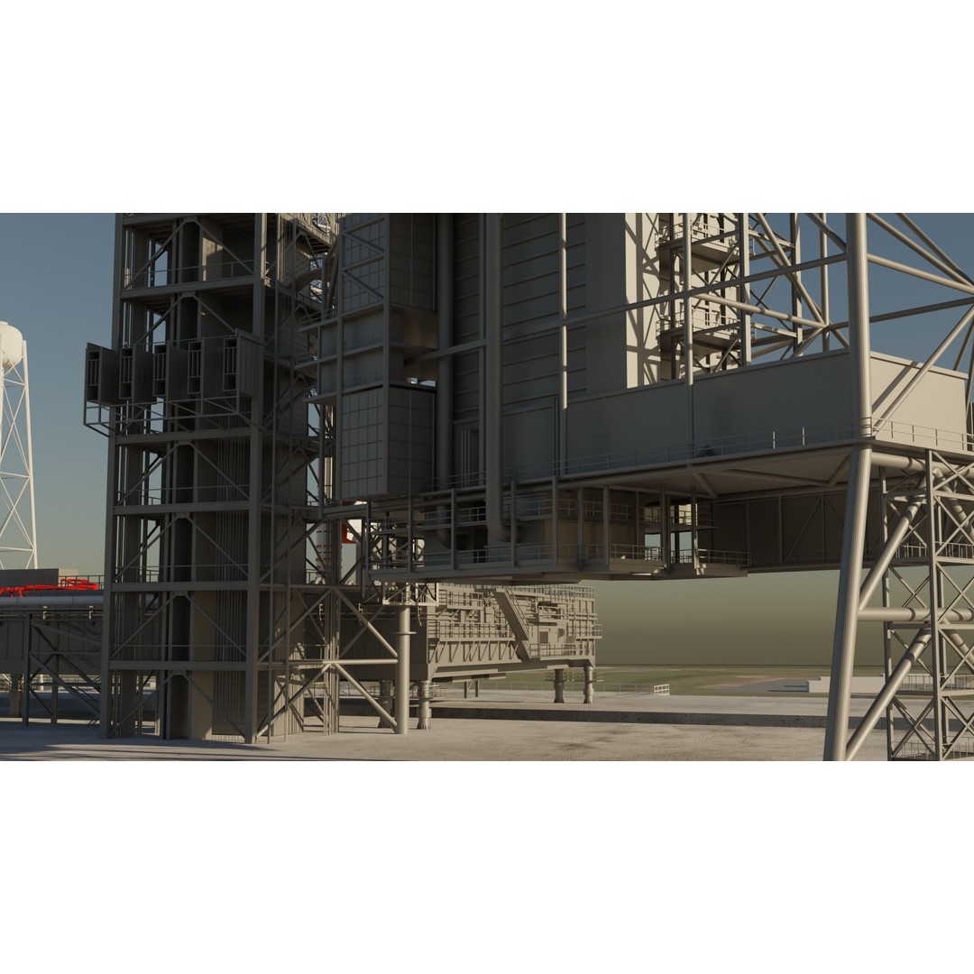 Kennedy Space Center Launch Complex 39-A 3D Model – Low Poly Game Asset, FBX - View 11