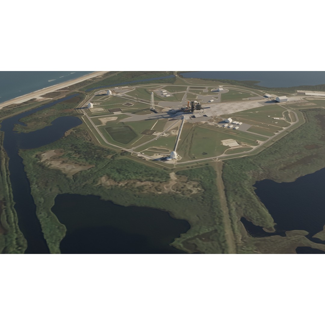 Kennedy Space Center Launch Complex 39-A 3D Model – Low Poly Game Asset, FBX - View 12