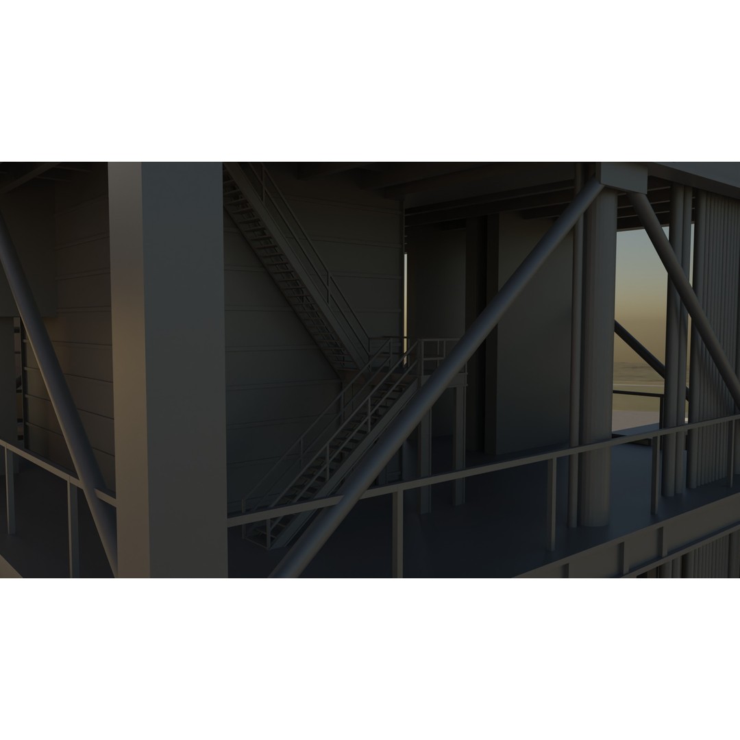 Kennedy Space Center Launch Complex 39-A 3D Model – Low Poly Game Asset, FBX - View 16