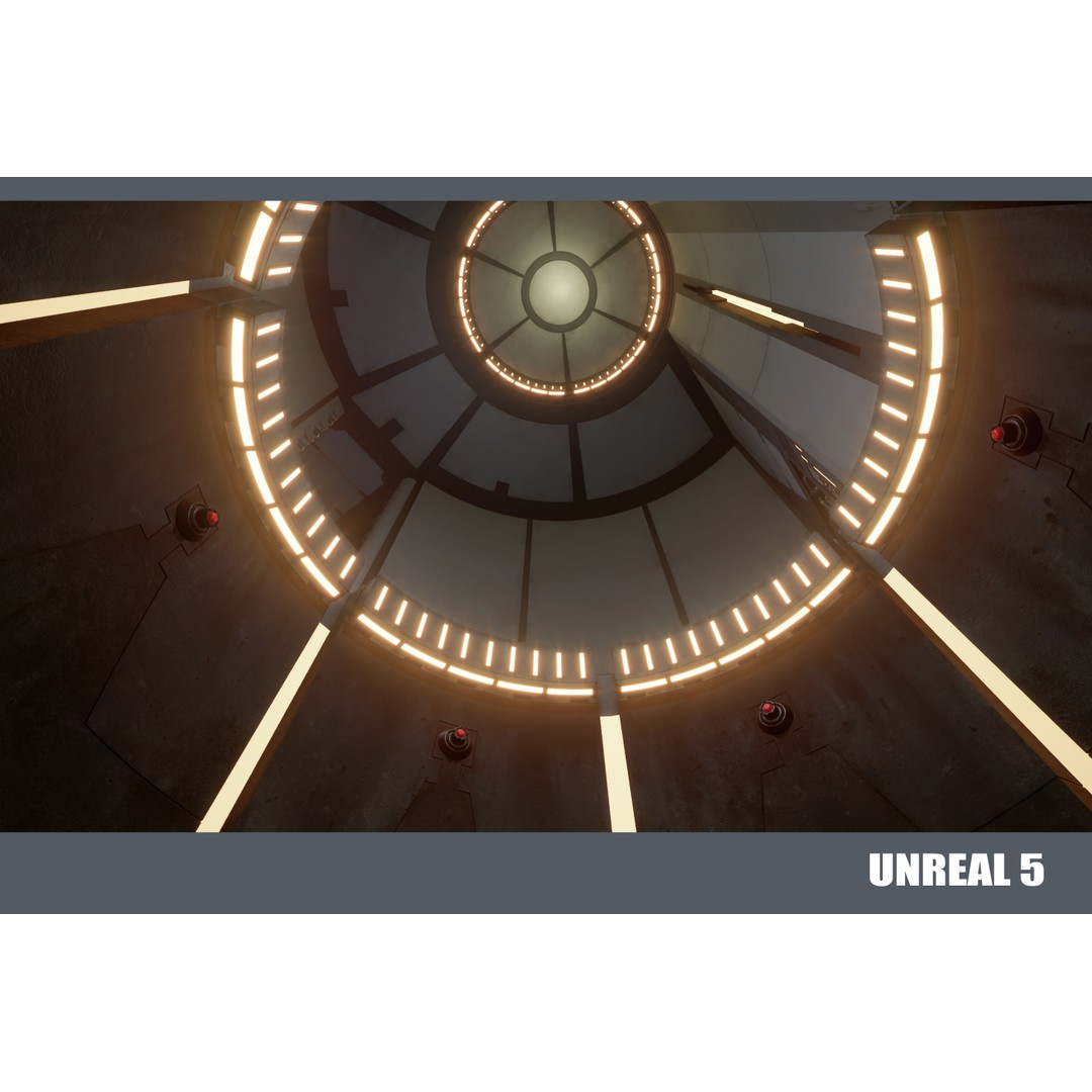 Naboo Theed Core 3D Model – Low Poly Sci-Fi Asset, FBX, PBR - View 10