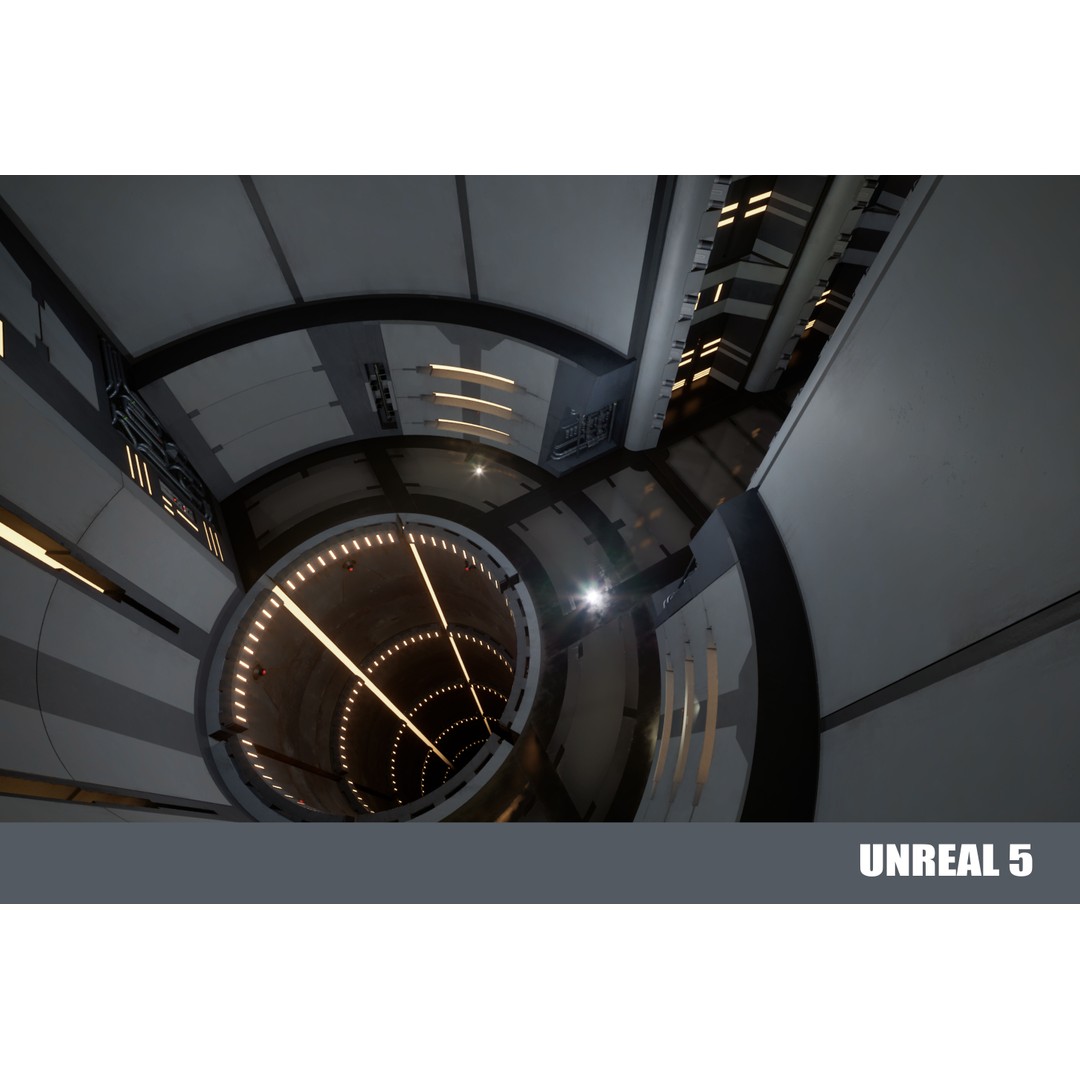 Naboo Theed Core 3D Model – Low Poly Sci-Fi Asset, FBX, PBR - View 11