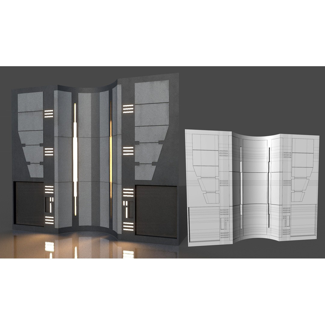 Naboo Theed Core 3D Model – Low Poly Sci-Fi Asset, FBX, PBR - View 14