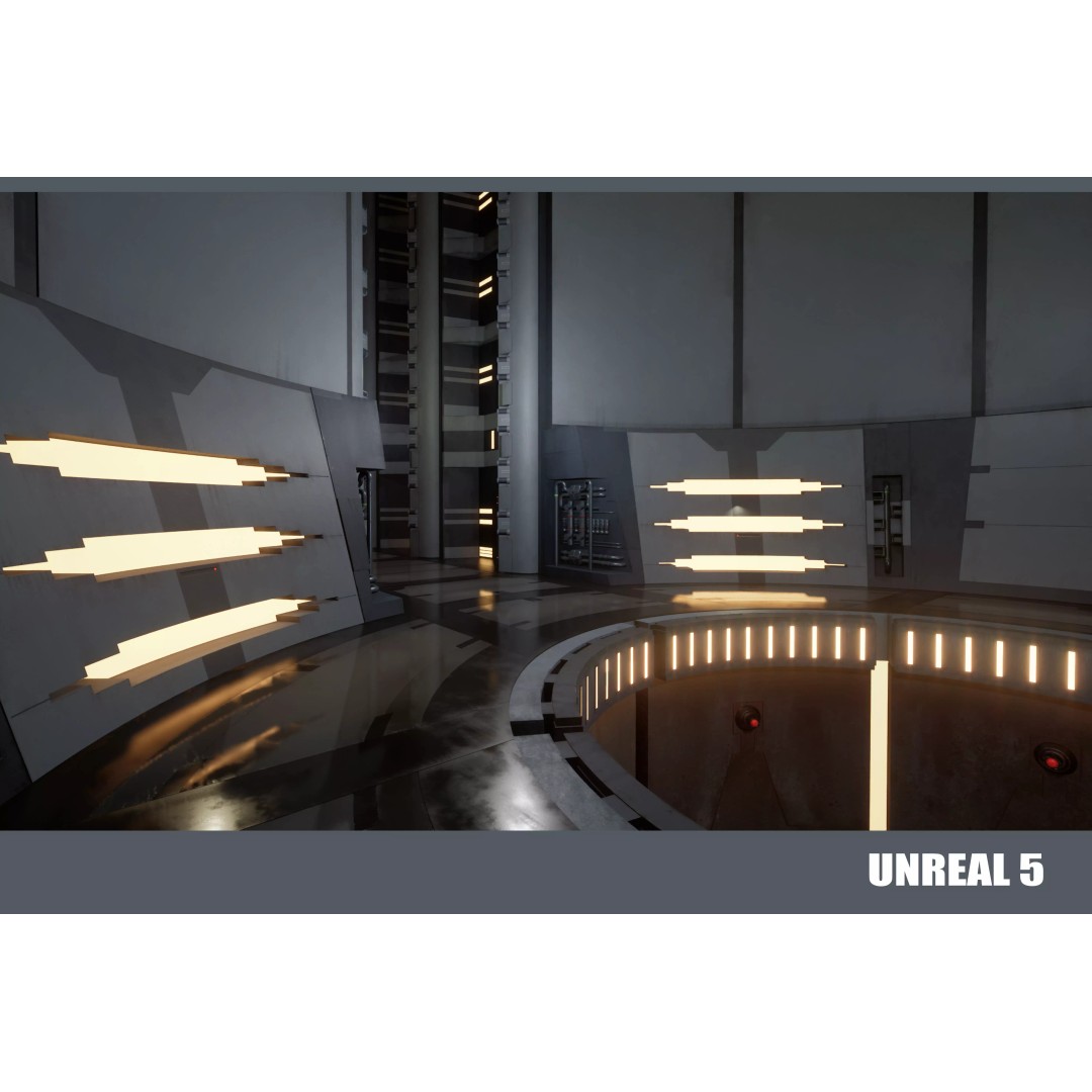 Naboo Theed Core 3D Model – Low Poly Sci-Fi Asset, FBX, PBR - View 2