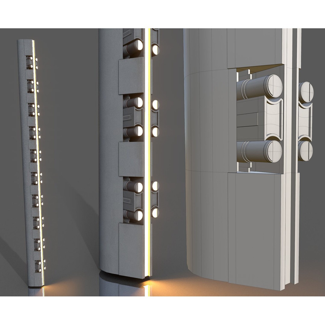 Naboo Theed Core 3D Model – Low Poly Sci-Fi Asset, FBX, PBR - View 22