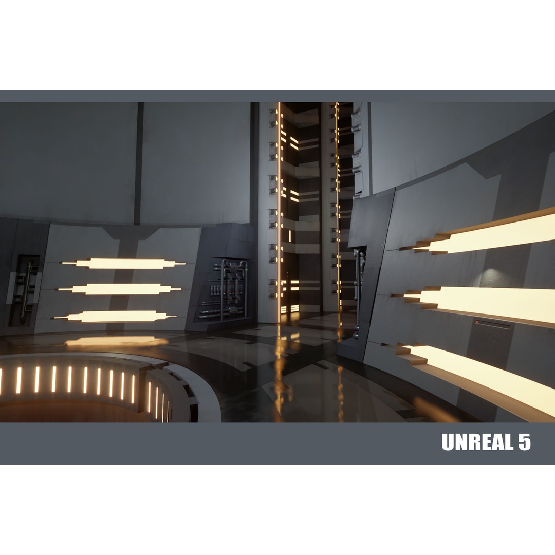 Naboo Theed Core 3D Model – Low Poly Sci-Fi Asset, FBX, PBR - View 3