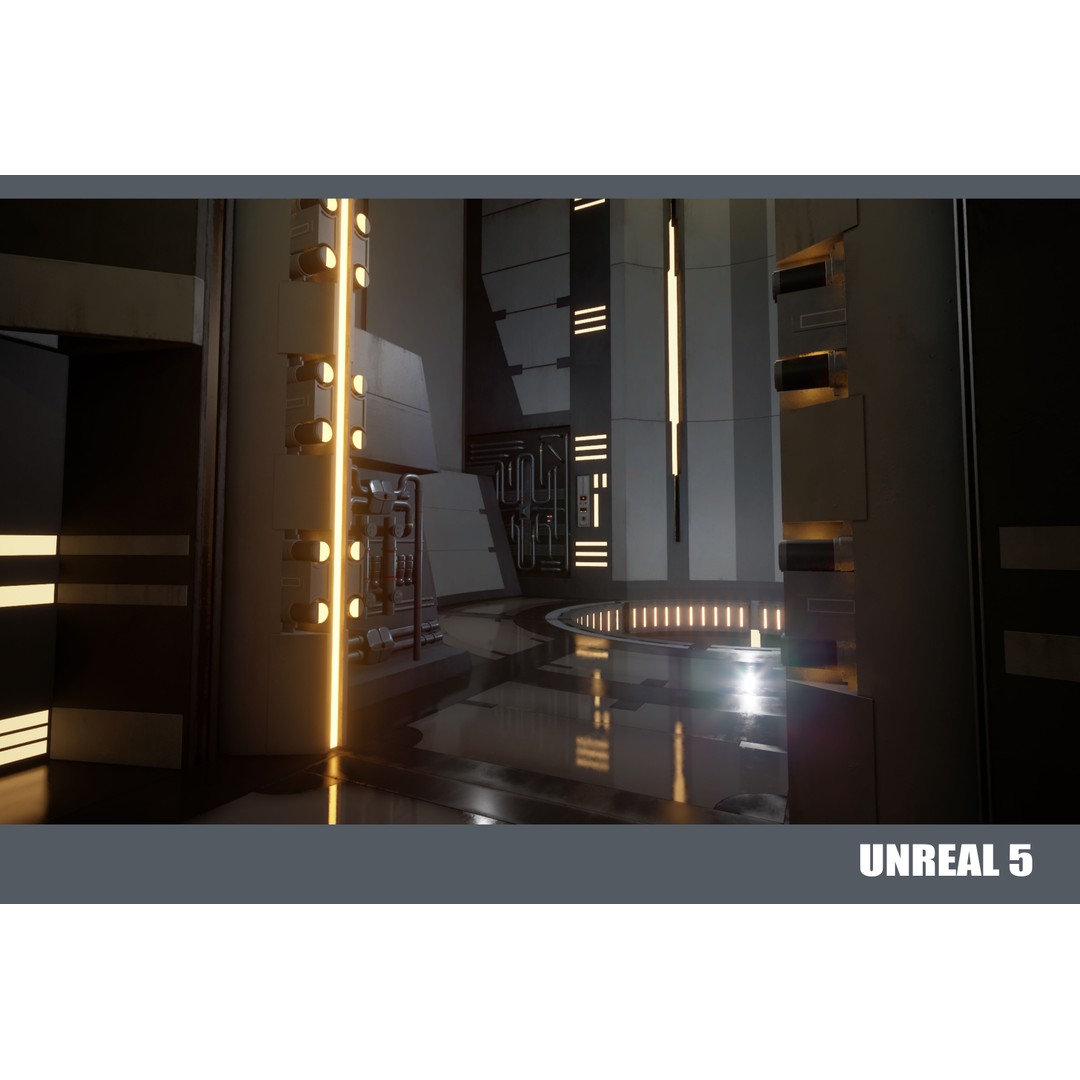 Naboo Theed Core 3D Model – Low Poly Sci-Fi Asset, FBX, PBR - View 5