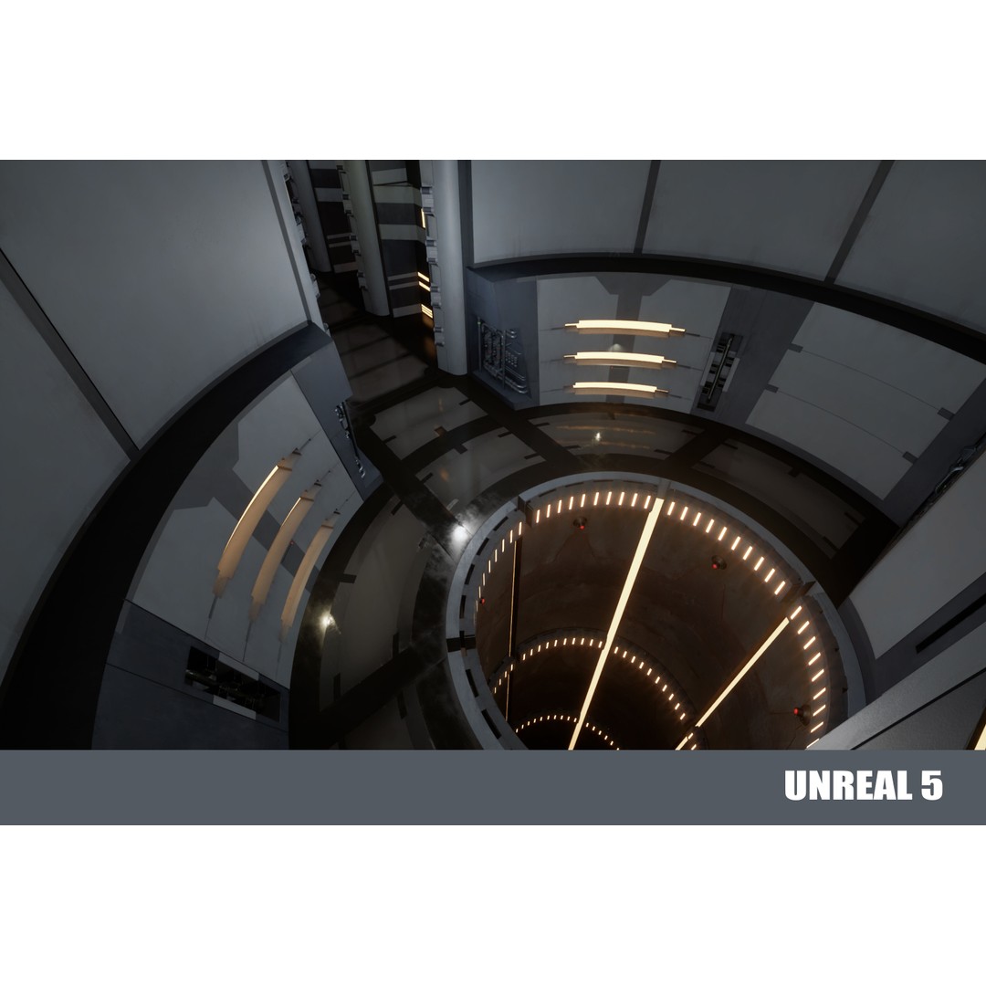 Naboo Theed Core 3D Model – Low Poly Sci-Fi Asset, FBX, PBR - View 9