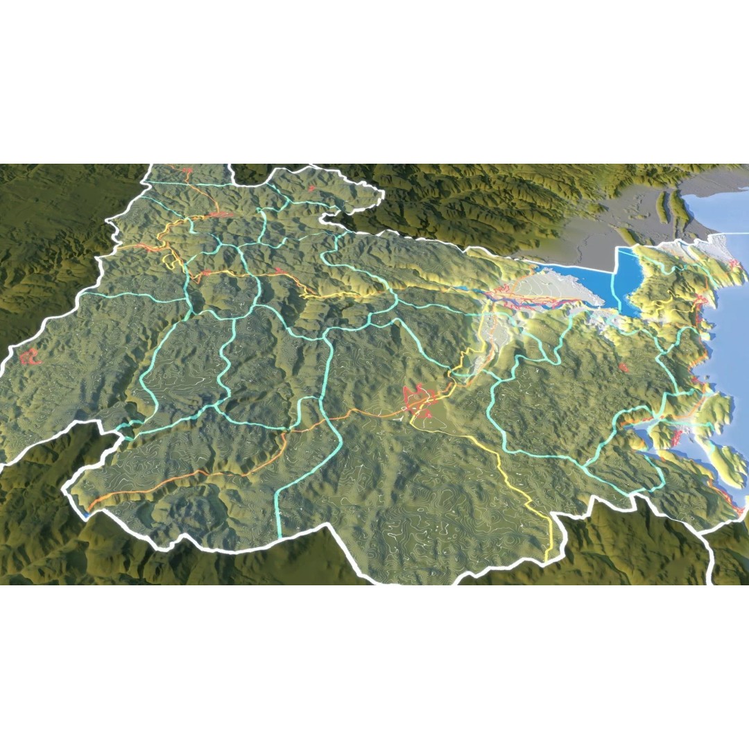 Montenegro Map 3D Model – Realistic Satellite Terrain, FBX/OBJ - View 14