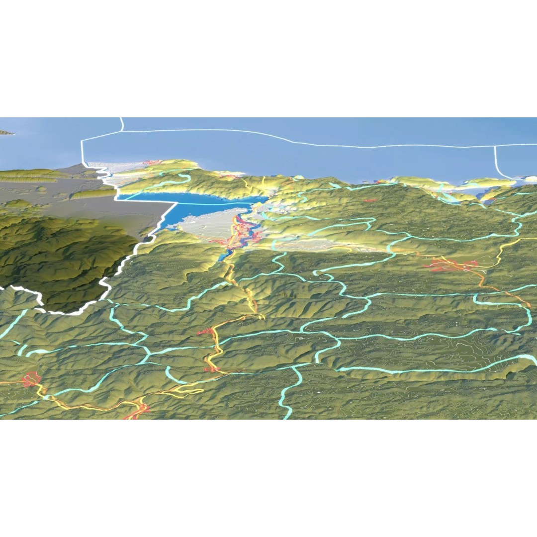 Montenegro Map 3D Model – Realistic Satellite Terrain, FBX/OBJ - View 15