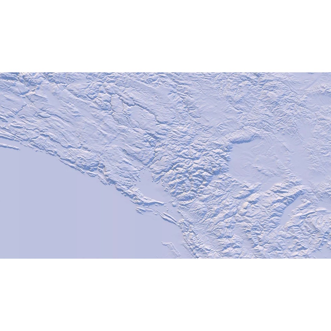 Montenegro Map 3D Model – Realistic Satellite Terrain, FBX/OBJ - View 17
