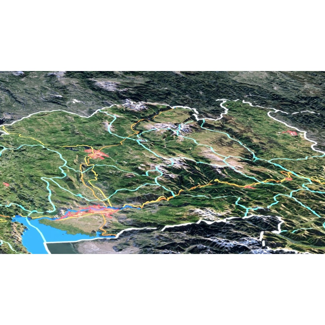 Montenegro Map 3D Model – Realistic Satellite Terrain, FBX/OBJ - View 6
