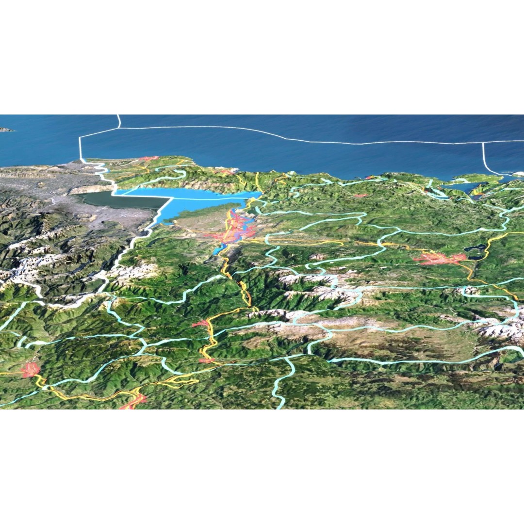 Montenegro Map 3D Model – Realistic Satellite Terrain, FBX/OBJ - View 8