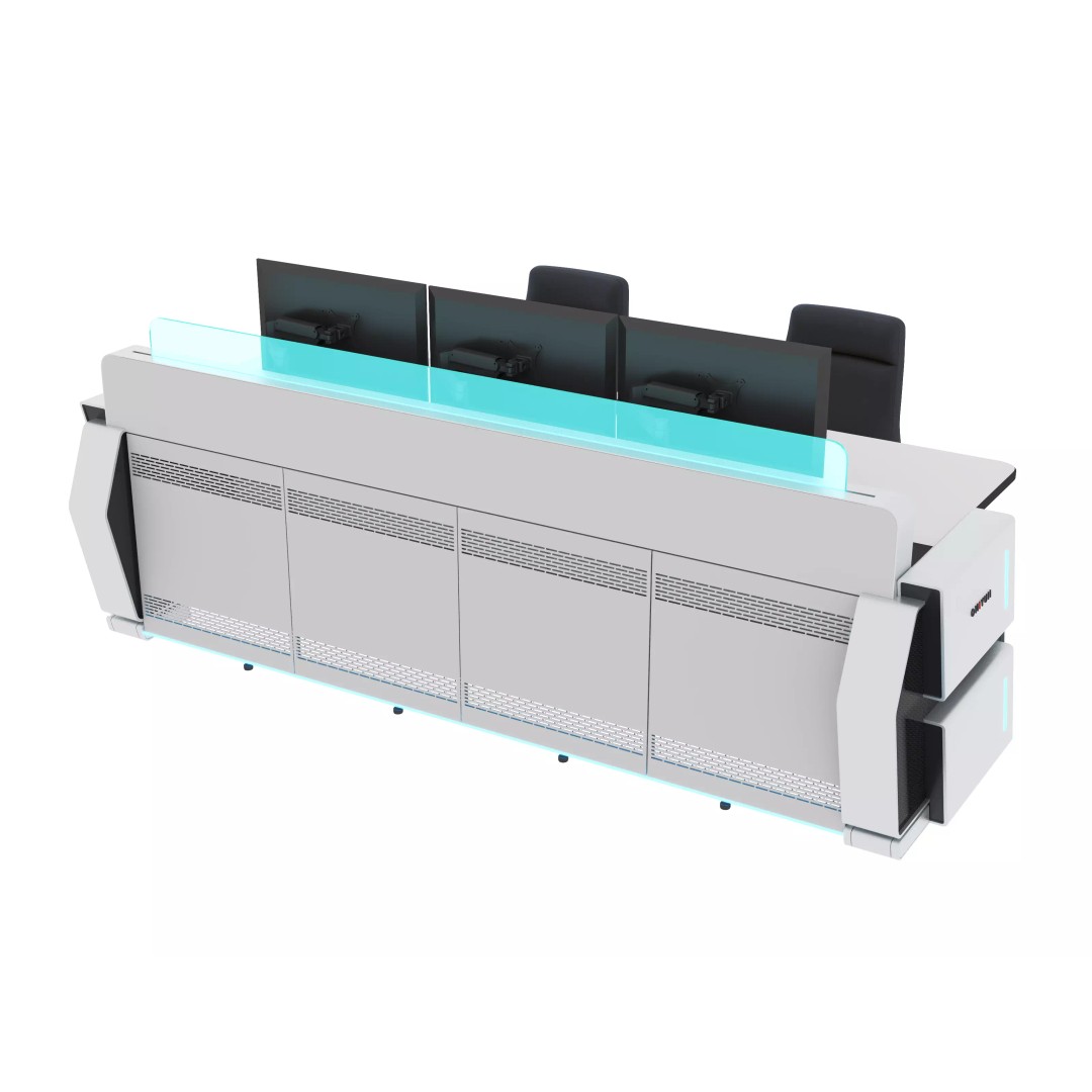 Control Room Desk 3D Model – Game-Ready Interior Furniture, FBX, OBJ - View 10