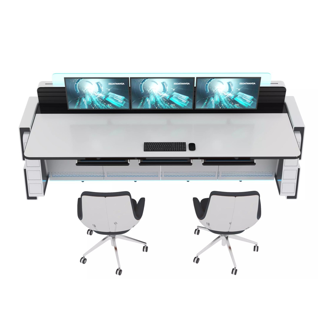 Control Room Desk 3D Model – Game-Ready Interior Furniture, FBX, OBJ - View 11
