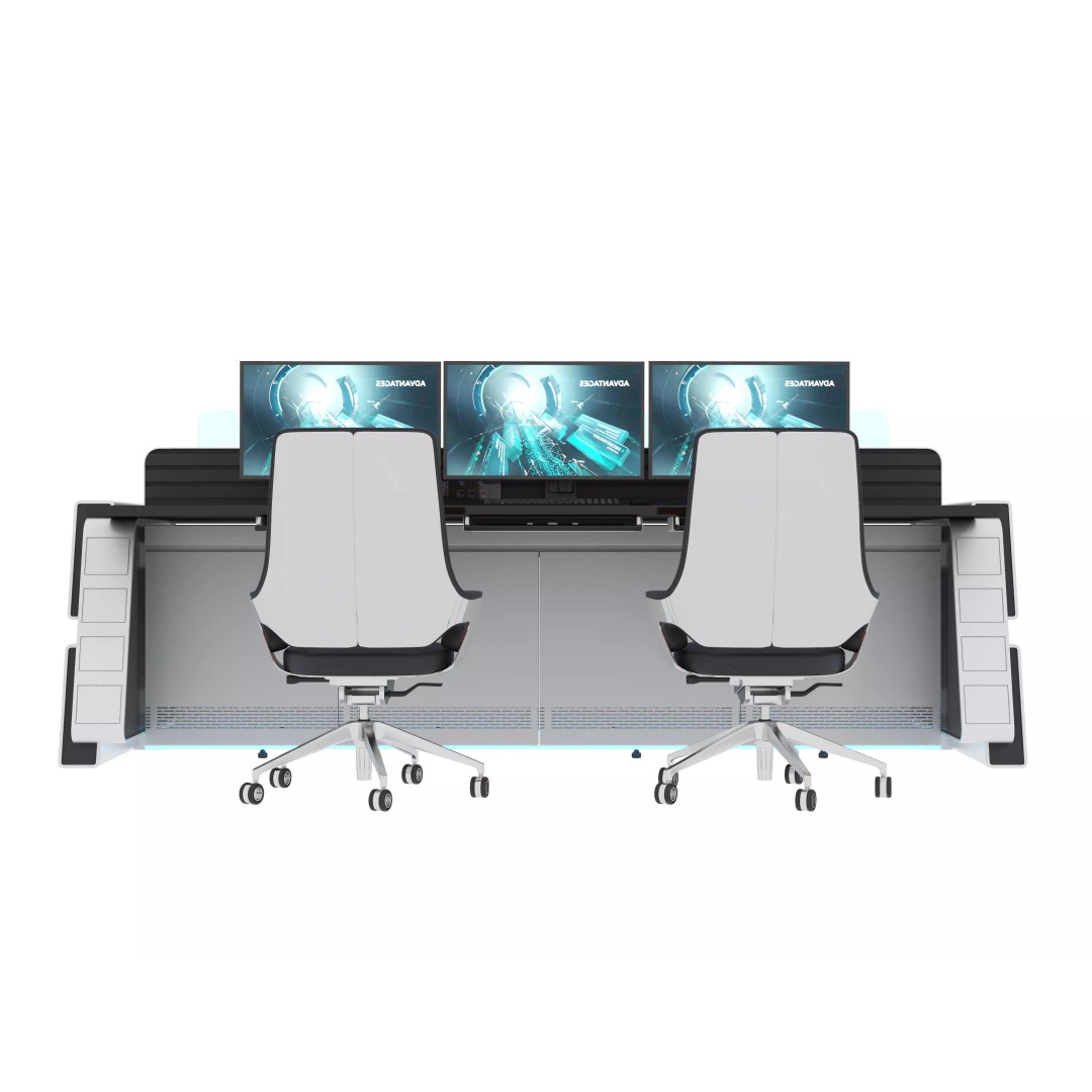 Control Room Desk 3D Model – Game-Ready Interior Furniture, FBX, OBJ - View 5