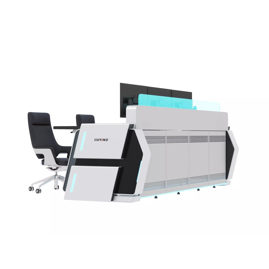 Control Room Desk 3D Model – Game-Ready Interior Furniture, FBX, OBJ - View 7