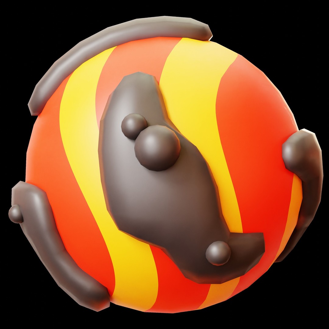 Space and Planet 3D Model – Low Poly Cartoon Style, Game Ready, FBX - View 9