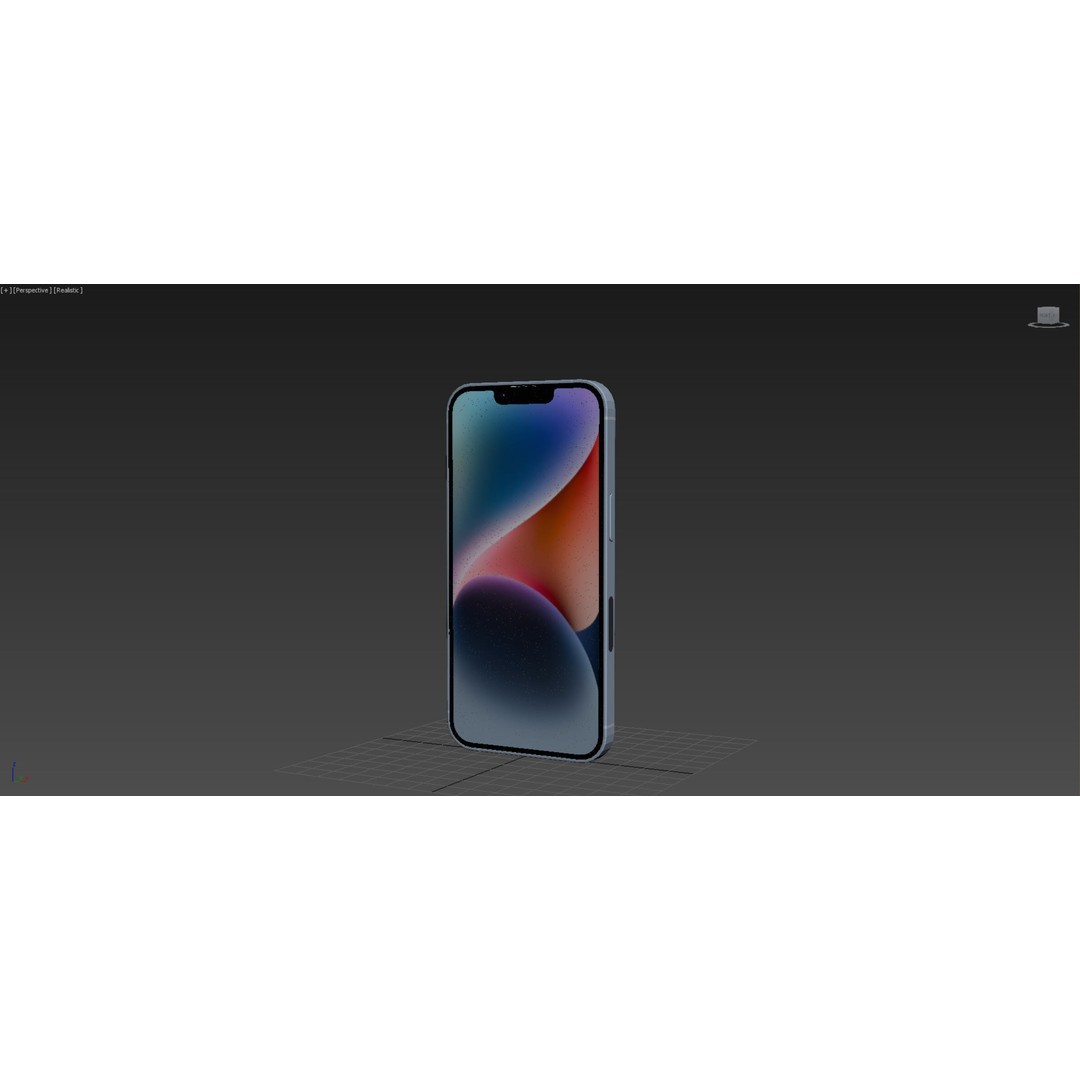 Apple iPhone 14 Blue 3D Model – High Poly Game-Ready Asset, FBX