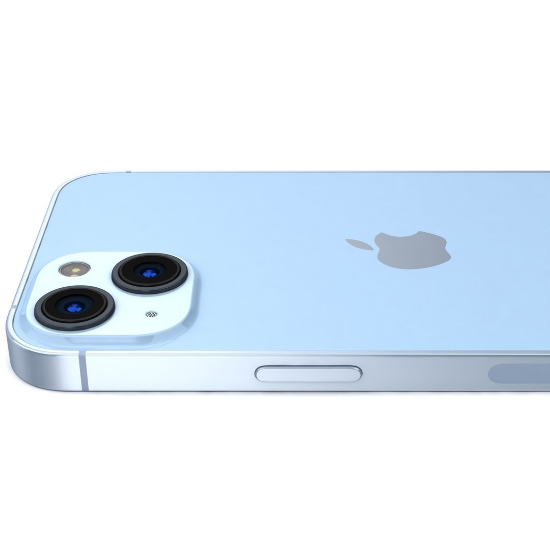Apple iPhone 14 Blue 3D Model – High Poly Game-Ready Asset, FBX - View 10