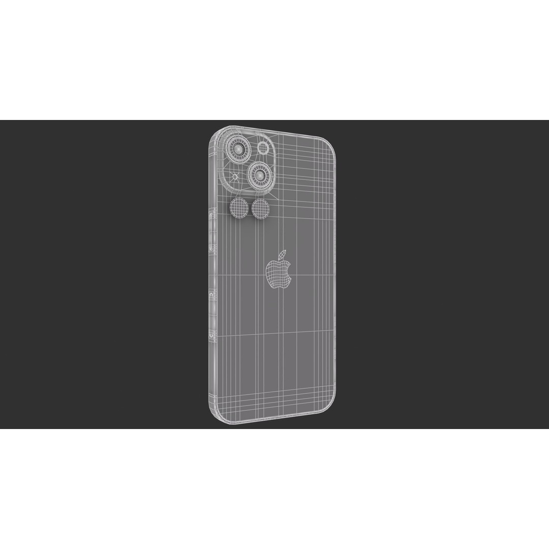 Apple iPhone 14 Blue 3D Model – High Poly Game-Ready Asset, FBX - View 12