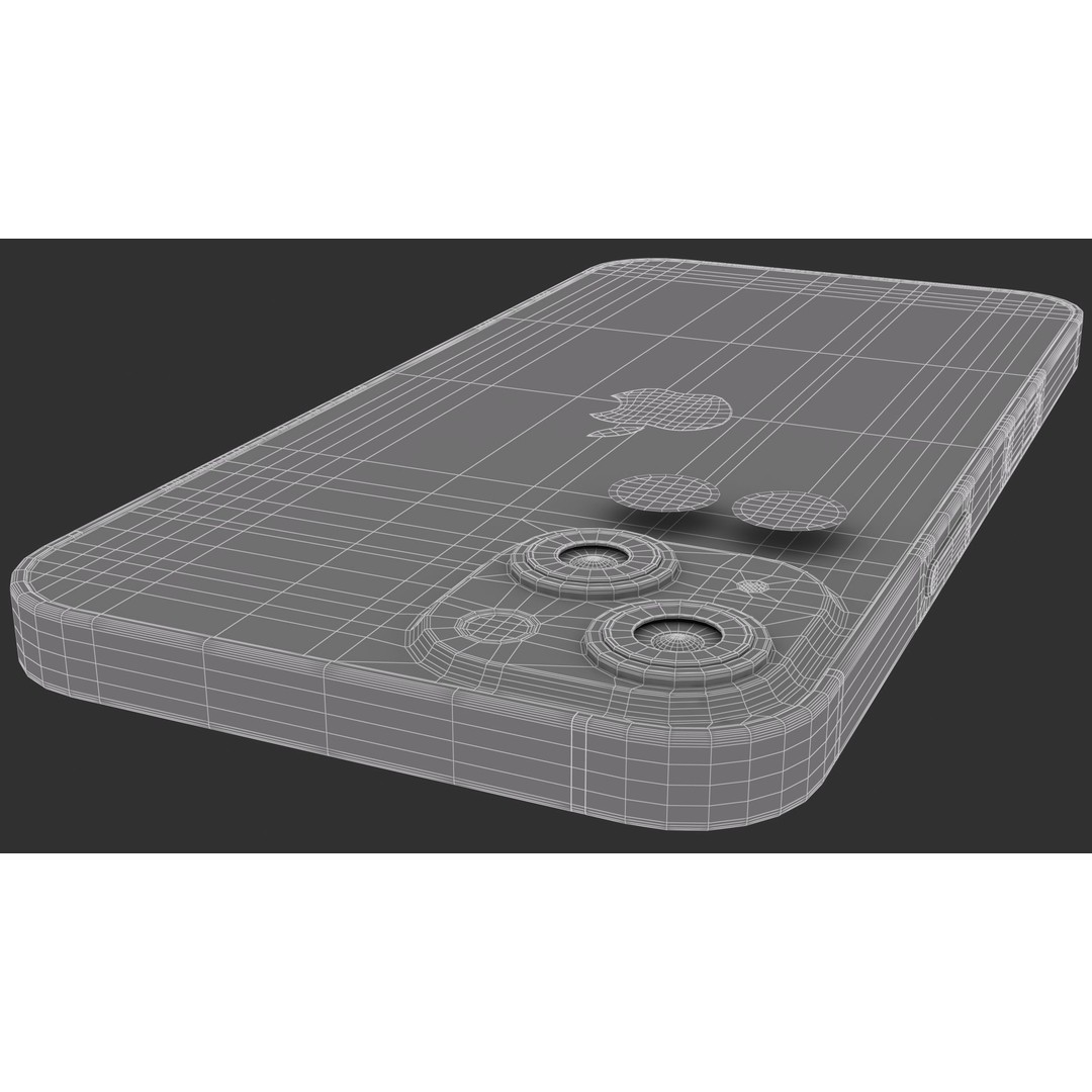 Apple iPhone 14 Blue 3D Model – High Poly Game-Ready Asset, FBX - View 16