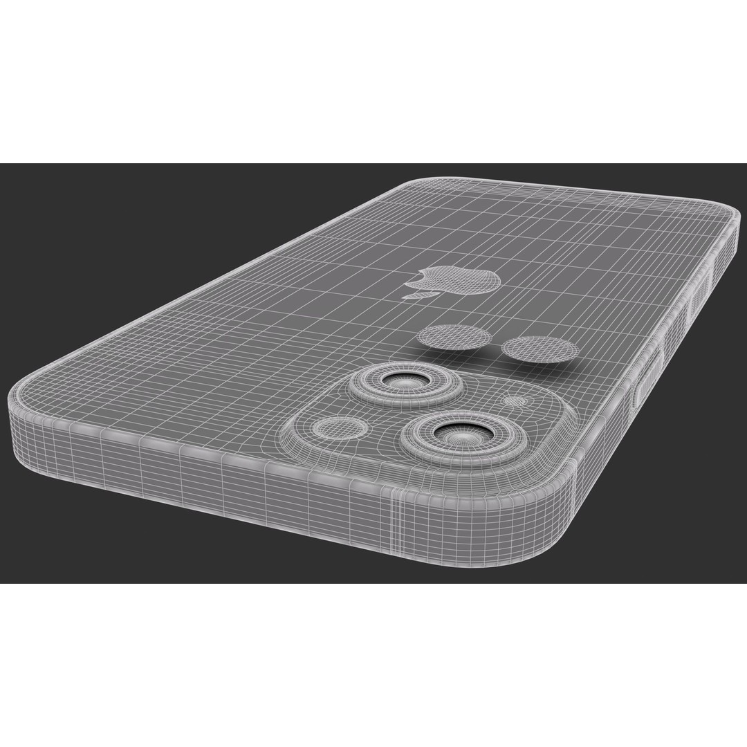 Apple iPhone 14 Blue 3D Model – High Poly Game-Ready Asset, FBX - View 17
