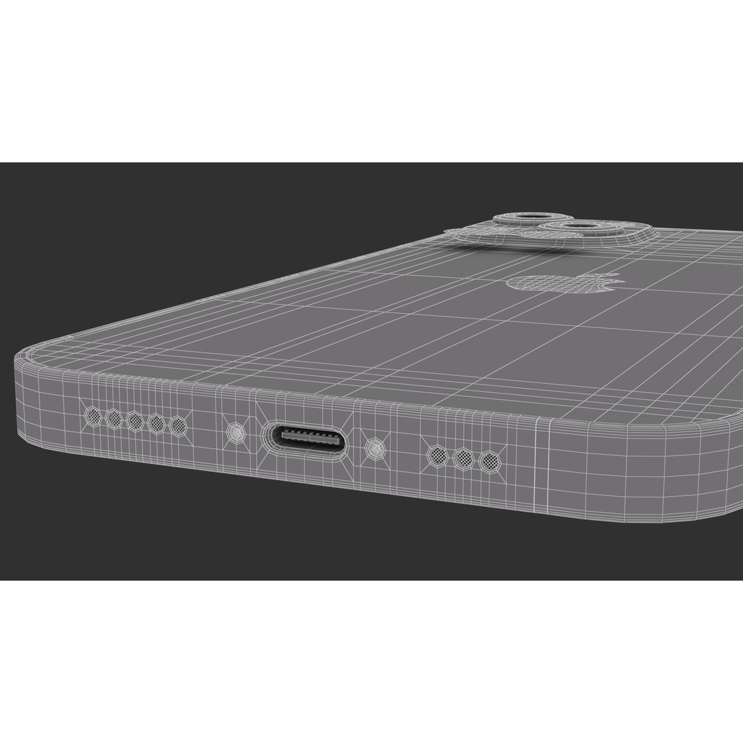 Apple iPhone 14 Blue 3D Model – High Poly Game-Ready Asset, FBX - View 18